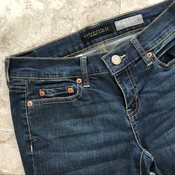 Aeropostale Deep Denim Skinny Jean - Picture 1 of 5